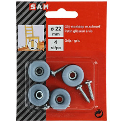 Patin glisseur à visser Ø 22 mm – Lot de 4 pièces | SAM Patin glisseur à visser Ø 22 mm – Lot de 4 pièces | SAM