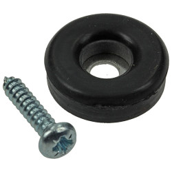 Patin glisseur à visser noir Ø 23 mm – Lot de 8 pièces | SAM