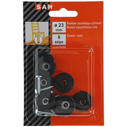 Patin glisseur à visser noir Ø 23 mm – Lot de 8 pièces | SAM Patin glisseur à visser noir Ø 23 mm – Lot de 8 pièces | SAM