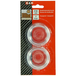 Embout enveloppant transparent 4 pièces – Protège vos sols | SAM Embout enveloppant transparent 4 pièces – Protège vos sols | SAM