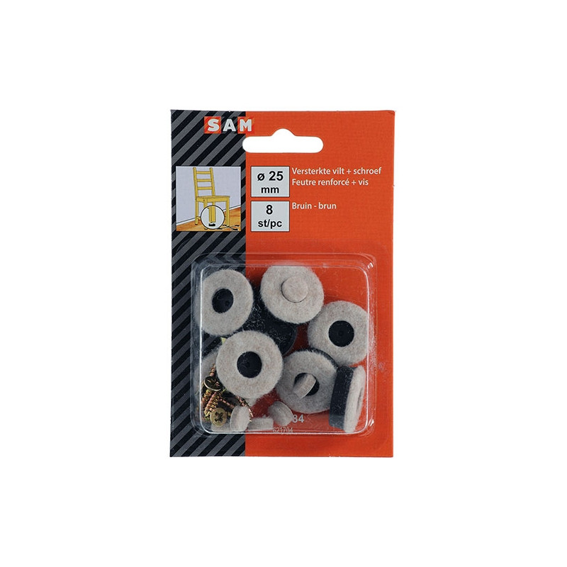 Feutre renforcé à visser 8 pièces – Protège vos sols | SAM