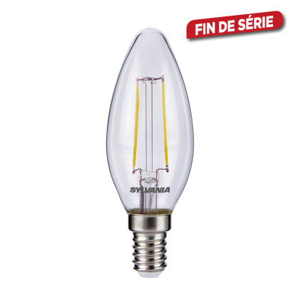 Ampoule flamme Rétro E14 LED blanc chaud 250 lm 2 W SYLVANIA