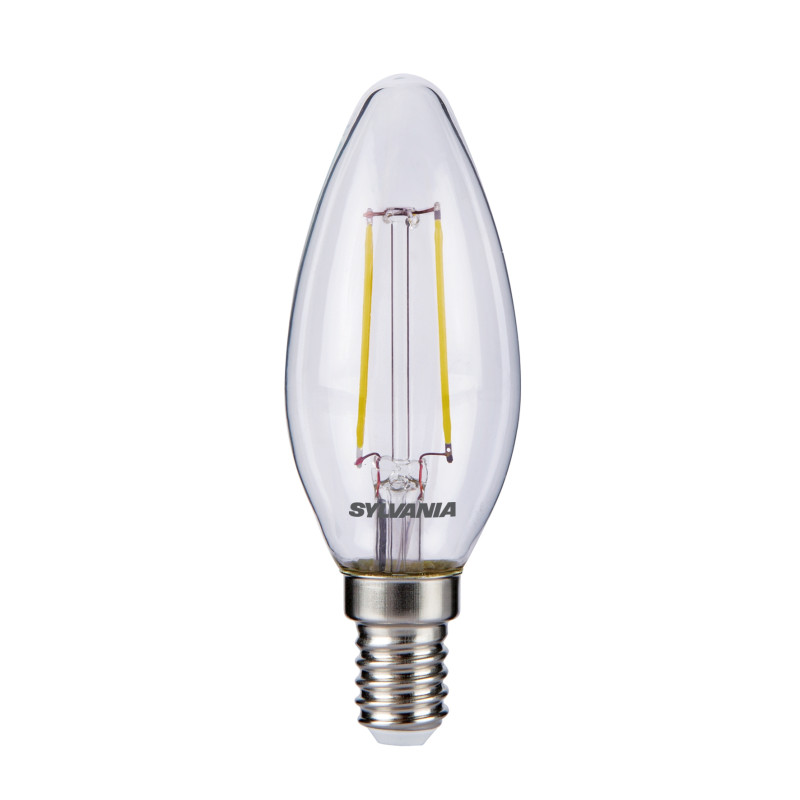 Ampoule flamme Rétro E14 LED blanc chaud 250 lm 2 W SYLVANIA