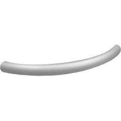 Poignée courbée argentée en aluminium