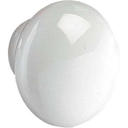 Bouton en porcelaine blanche Ø 30 mm