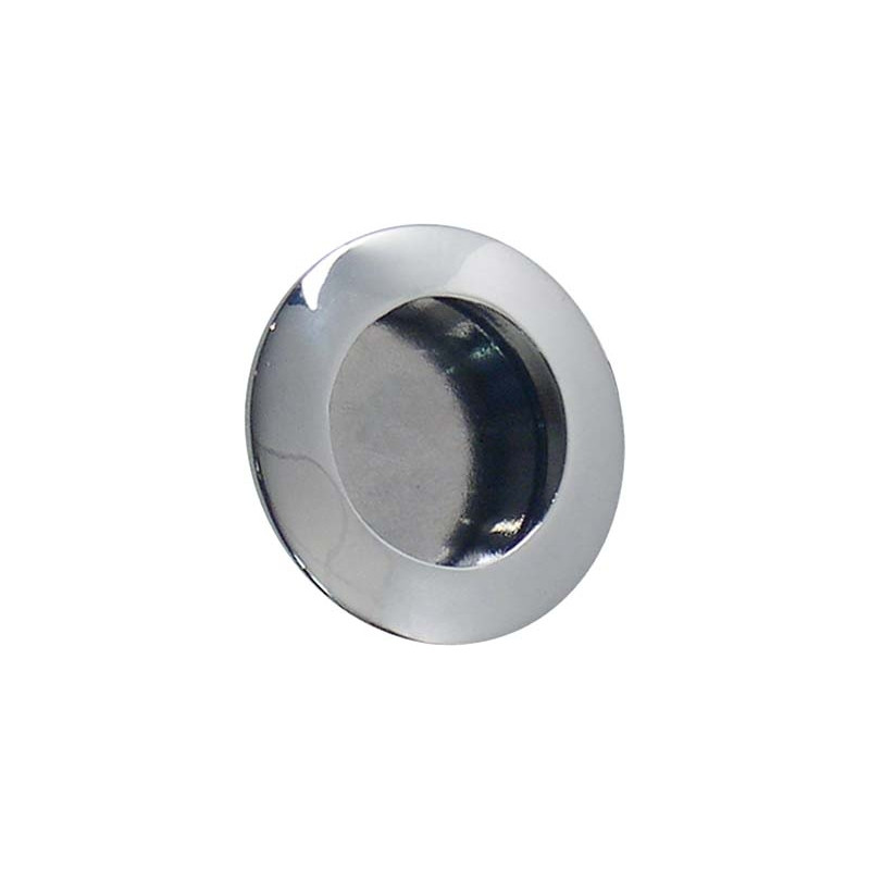 Bouton chromé à encastrer Ø 40 mm