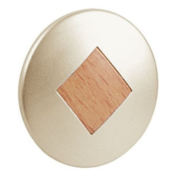 Bouton rond avec losange en bois Ø 30 mm