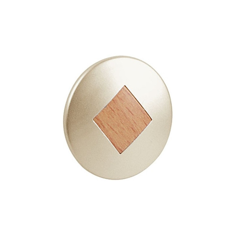 Bouton rond avec losange en bois Ø 30 mm