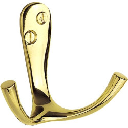 Crochet double laiton poli – Rangement élégant | LINEA BERTOMANI