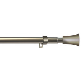 Kit tringlerie en métal Ø 19 - 16 mm extensible avec embout Atlanta nickel brossé 1,2 à 2,1 m MOBOIS