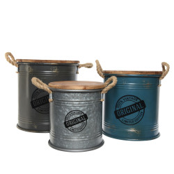 Seau en fer Vintage DECORIS – Déco Noël Authentique

