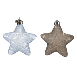 Etoile givrée verre 2 pièces DECORIS – Déco festive | DECORIS

