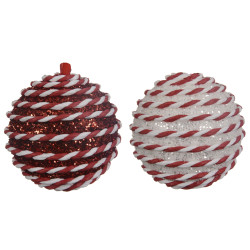 Boule de Noël Pailletée Ø 8 cm – Déco Festive | DECORIS

