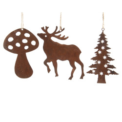 Suspension Noël rouillée DECORIS – Déco authentique

