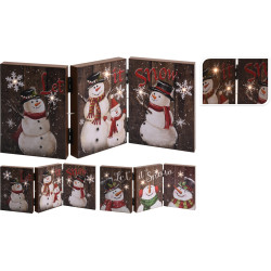 Triptyque de Noël en bois – Déco festive