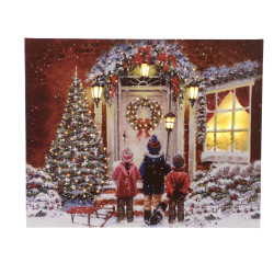 Cadre de Noël LED Fibre Optique 50x40cm – Ambiance Magique