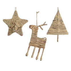 Suspension de Noël tissée DECORIS – Déco festive | DECORIS