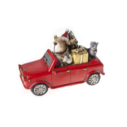 Voiture Rouge Renne Céramique – Déco Noël | COSY@HOME

