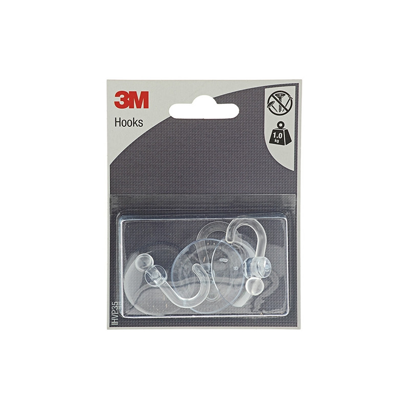 Ventouse transparente avec crochet 3M – Fixation solide
 Ventouse transparente avec crochet 3M – Fixation solide
