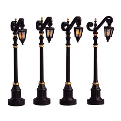 Figurine Lampadaire Colonial 4 Pièces LEMAX – Déco Noël | LEMAX