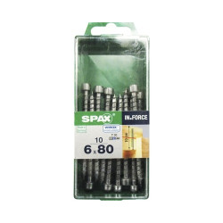 Vis SPAX IN FORCE 6x80mm – Lot de 10 pièces robustes | SPAX