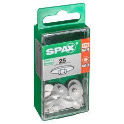 Cache-vis Torx 20 blanc SPAX – Lot de 25 pièces | SPAX