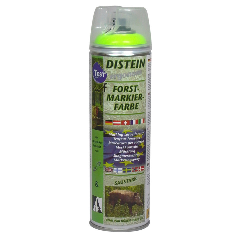 Spray de marquage forestier jaune fluo 0,5 L DISTEIN