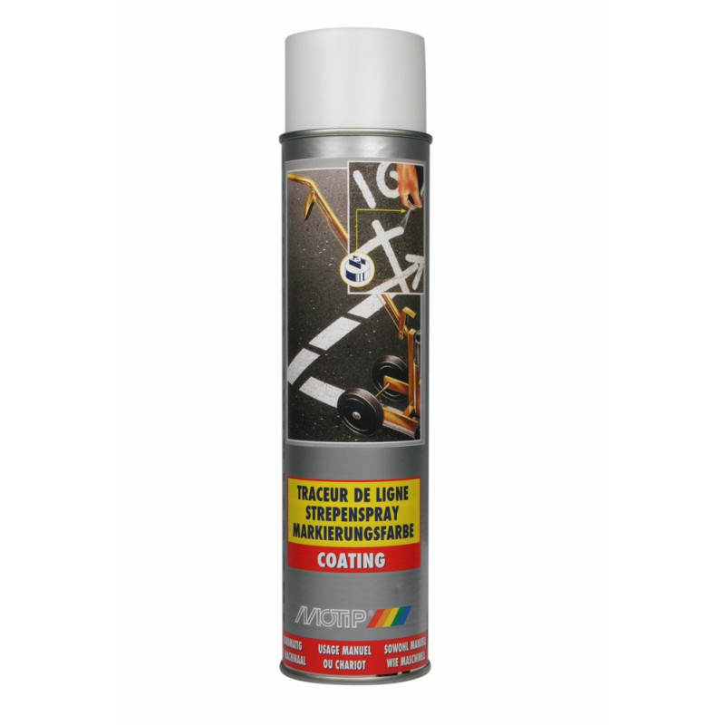 Spray traceur de ligne blanc 0,6 L MOTIP