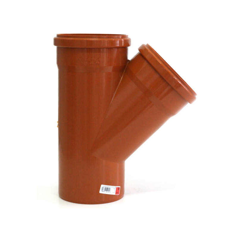 Té pour égout 45° PVC orange avec joint Ø 160 mm