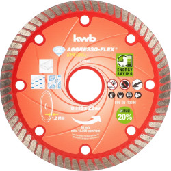 Disque diamant Aggresso-Flex 115 mm – Coupe pro | KWB
