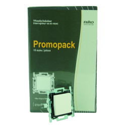 Interrupteur double direction blanc 10 pièces | NIKO