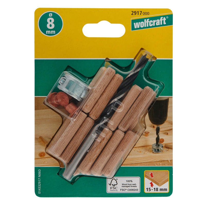 Lot d'assemblage chevillé WOLFCRAFT Lot d'assemblage chevillé WOLFCRAFT