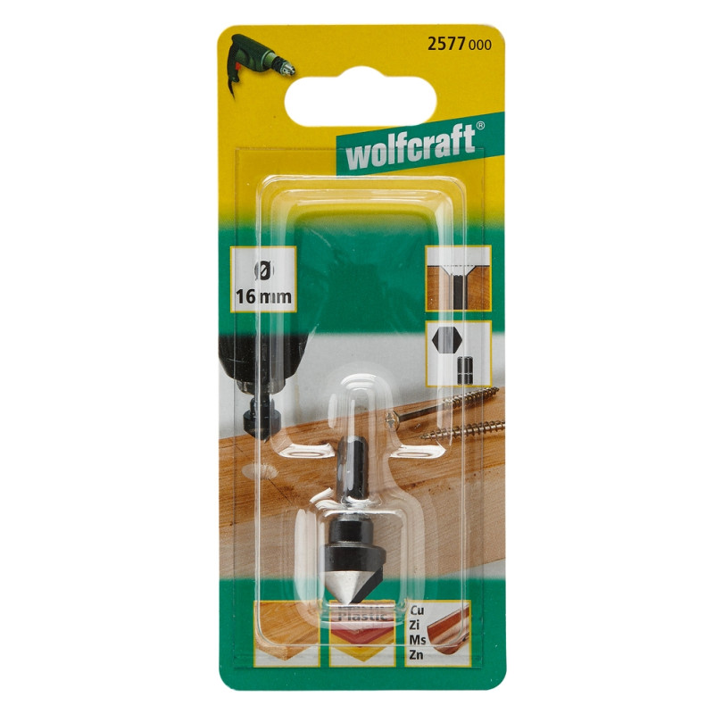 Fraise d'encastrement de tête de vis WOLFCRAFT Fraise d'encastrement de tête de vis WOLFCRAFT