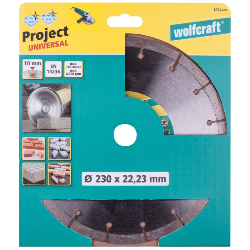 Disque à tronçonner Project Universal en diamant WOLFCRAFT Disque à tronçonner Project Universal en diamant WOLFCRAFT