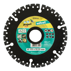 Disque à tronçonner Project Multi en diamant Ø 115 mm WOLFCRAFT Disque à tronçonner Project Multi en diamant Ø 115 mm WOLFCRAFT