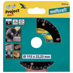 Disque à tronçonner Project Multi en diamant Ø 115 mm WOLFCRAFT Disque à tronçonner Project Multi en diamant Ø 115 mm WOLFCRAFT