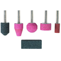 Set de meules abrasives et une pierre d'affûtage WOLFCRAFT