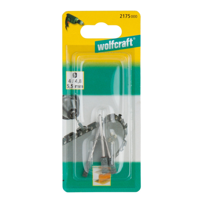 Set de meules abrasives trois pièces WOLFCRAFT