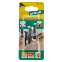Set de fraisoirs trois pièces 45° WOLFCRAFT Set de fraisoirs trois pièces 45° WOLFCRAFT