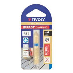 Embout de vissage PZ2 Diamant Impact Torsion Technic