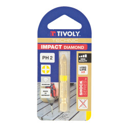 Embout de vissage PH2 Diamant Impact Torsion Technic