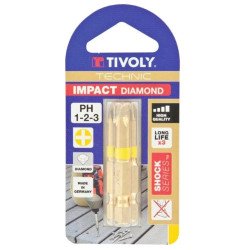 Embout de vissage PH Diamant Impact Torsion Technic 3 pièces