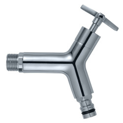 Robinet chromé tonneau eau pluie – Facile à installer | GARANTIA