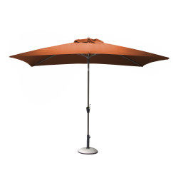 Parasol droit avec manivelle paprika 3 x 2 m