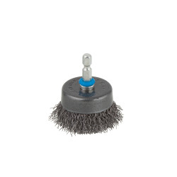 Brosse soucoupe acier ondulé Ø50mm – Nettoyage efficace | WOLFCRAFT