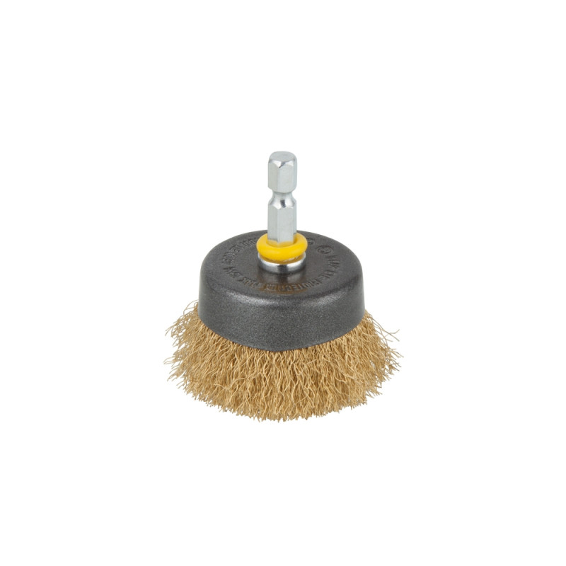 Brosse soucoupe avec fil en laiton pour perceuse Ø 50 mm WOLFCRAFT 2