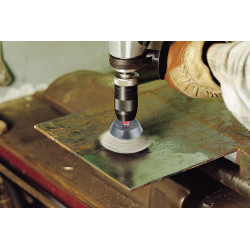 Brosse soucoupe inox 75mm – Nettoyage puissant | WOLFCRAFT

