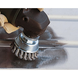 Brosse soucoupe Ø 75mm – Décapage efficace | WOLFCRAFT

