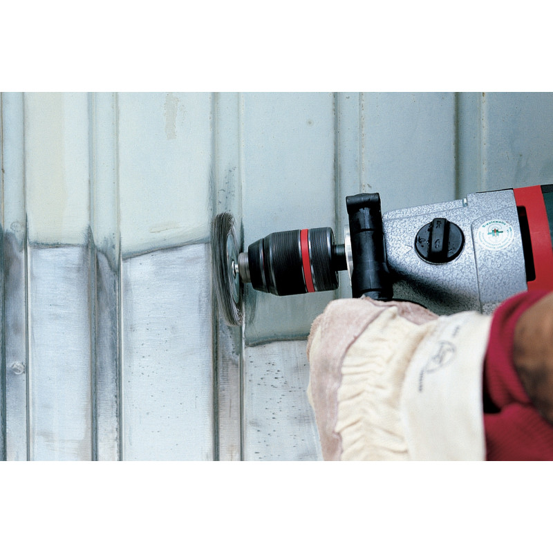 Brosse circulaire acier ondulé – Nettoyage puissant | WOLFCRAFT

