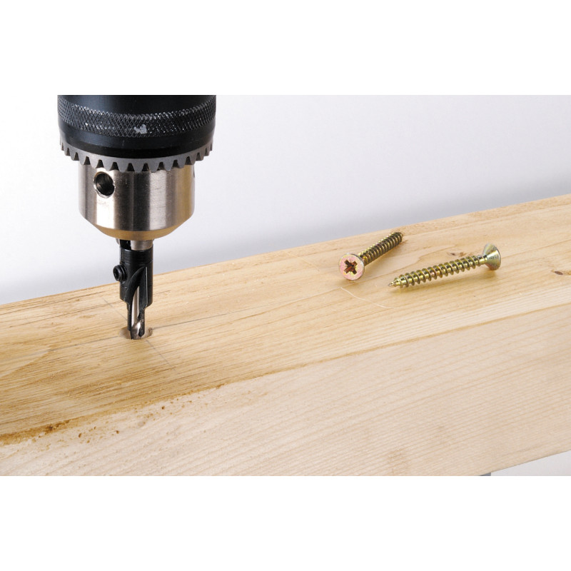 Forêt d'amorçage avec fraisoir WOLFCRAFT Forêt d'amorçage avec fraisoir WOLFCRAFT